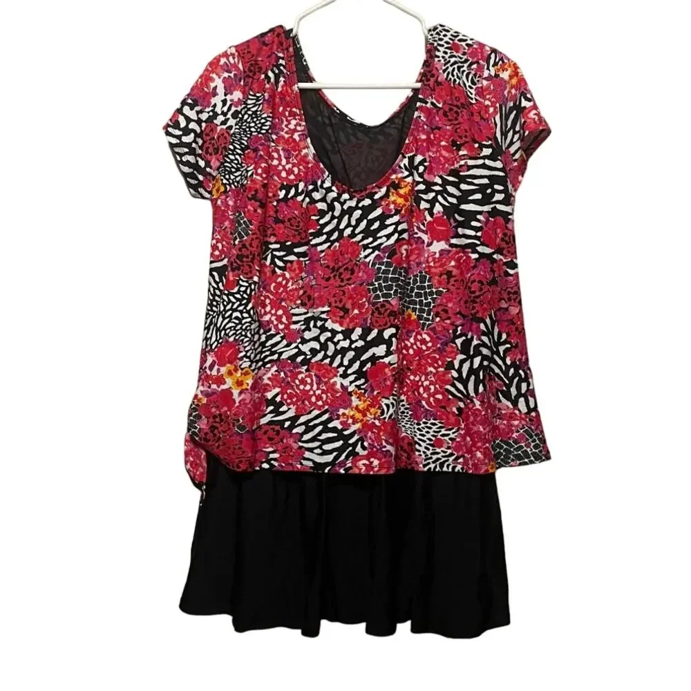 Beautyform Wireless Patterned One Piece‎ Swim Dress